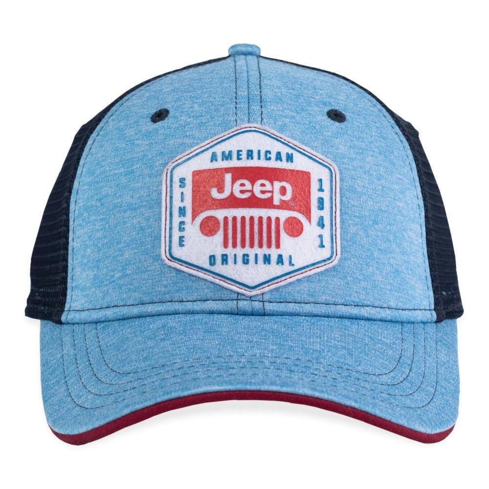 Jeep American Original Since 1941 Patch Trucker Hat‎ Snapback OSFA Blue